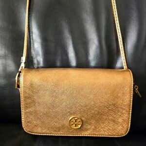 Tory Burch Chain Flap Gold Shoulder Crossbody Purse